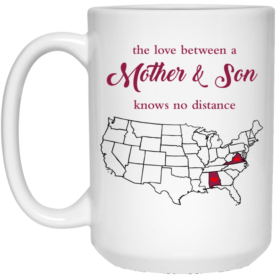Virginia Virginia The Love Between Mother And Son Mug - Mug Teezalo