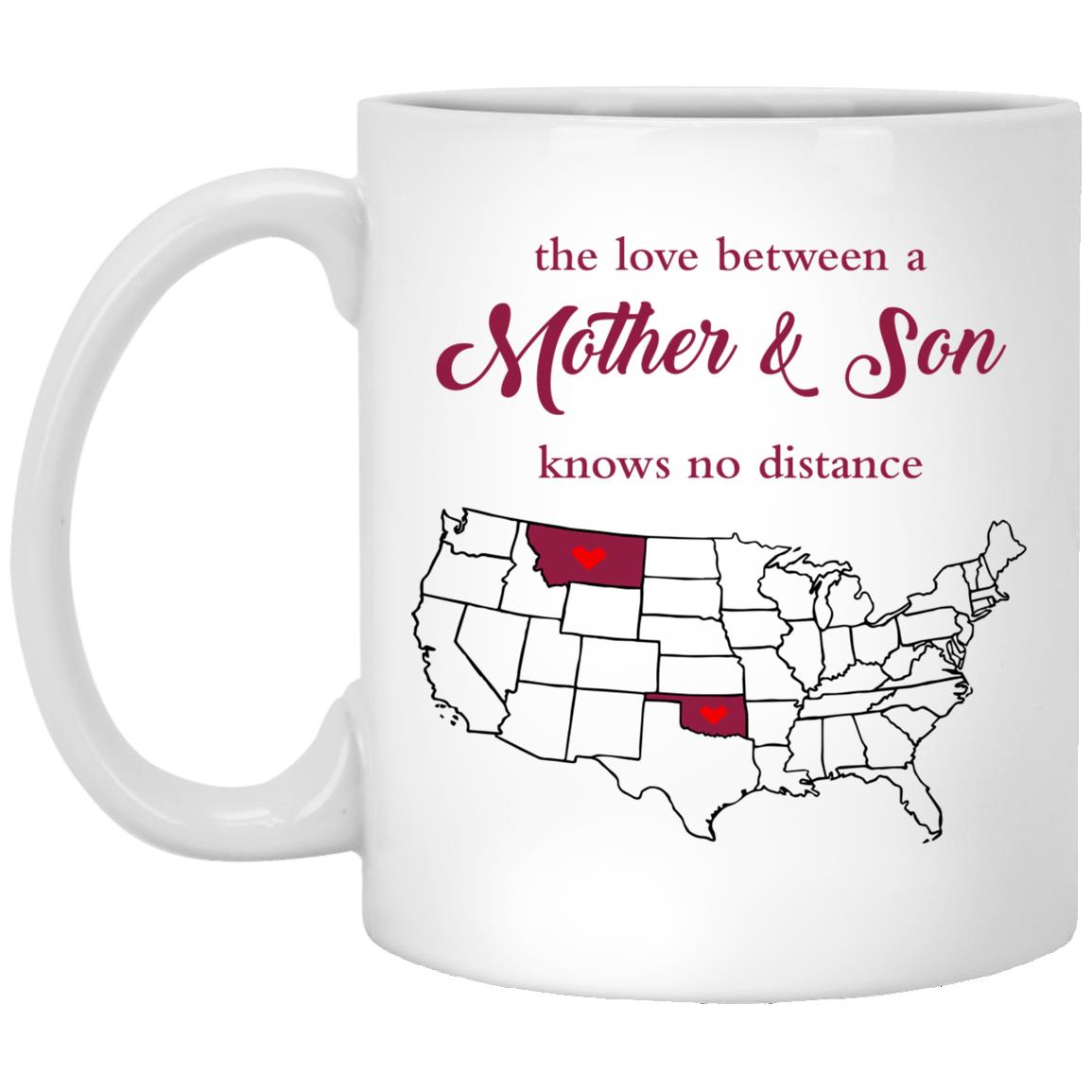 Oklahoma Montana The Love Between Mother And Son Mug - Mug Teezalo