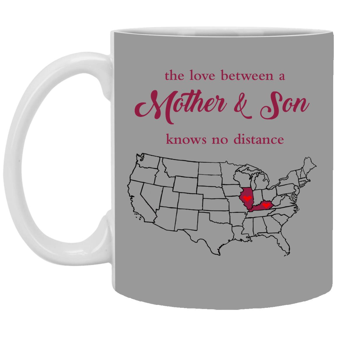 Illinois Kentucky The Love Between Mother And Son Mug - Mug Teezalo