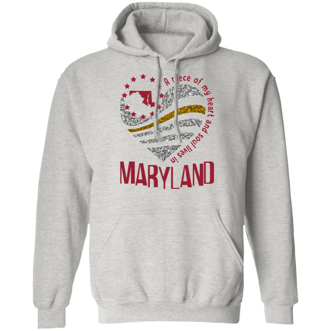 My Heart And Soul Lives In Maryland T-Shirt - T-shirt Teezalo