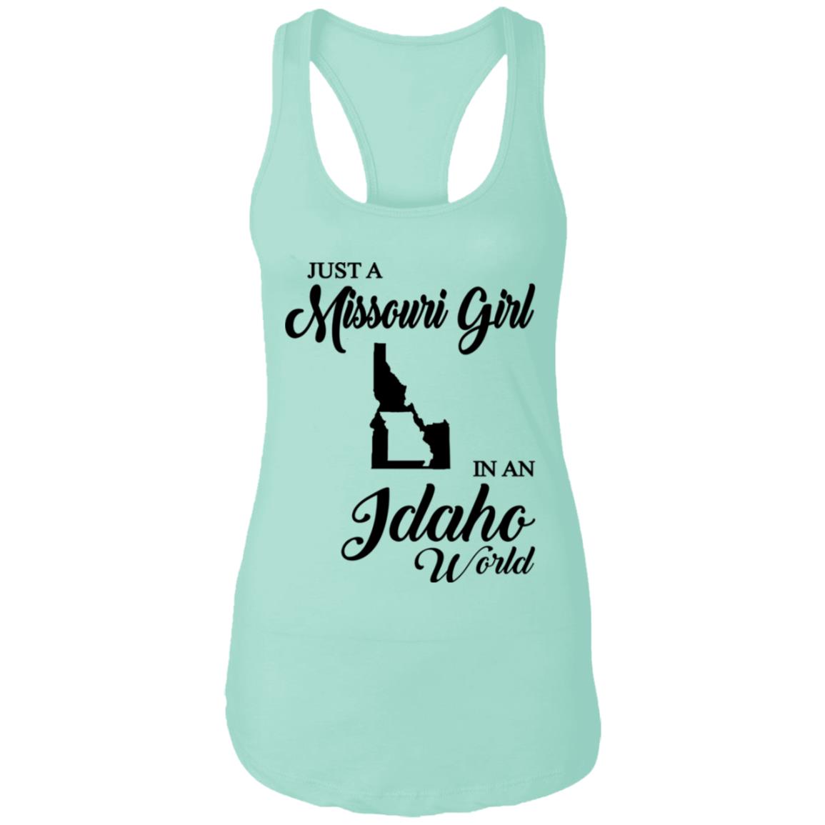 Just A Missouri Girl In An Idaho World T Shirt - T-shirt Teezalo