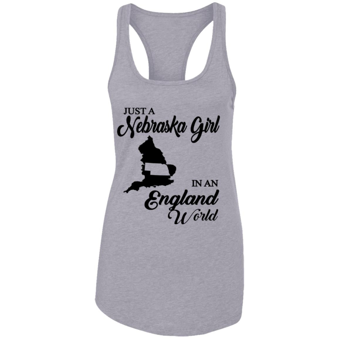 Just A Nebraska Girl In An England World T-Shirt - T-shirt Teezalo