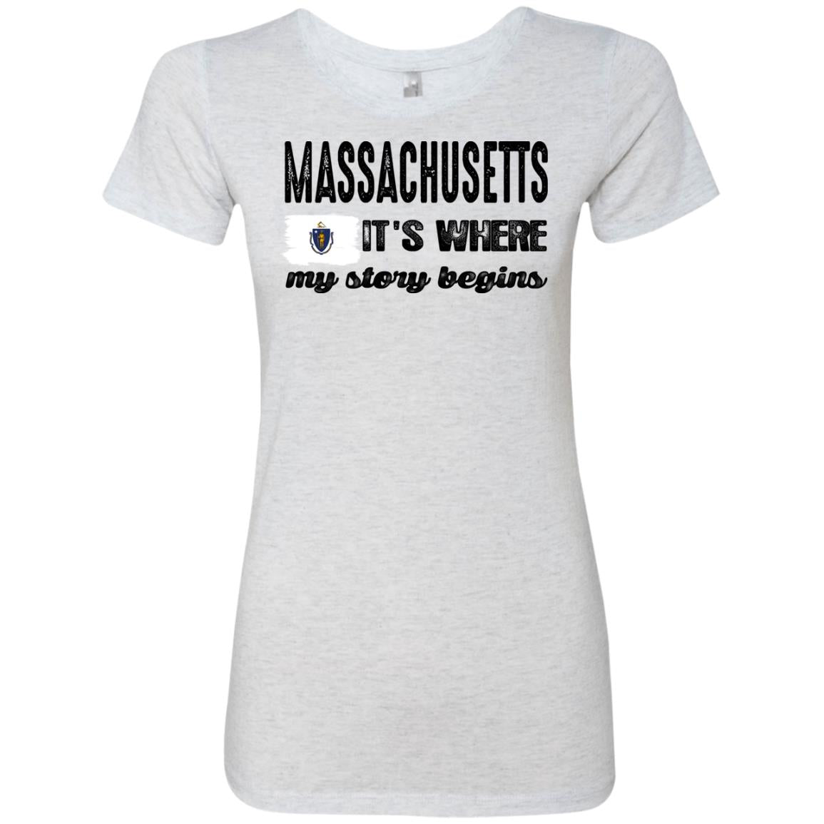 Massachusetts Where My Story Begins T-shirt - T-shirt Teezalo