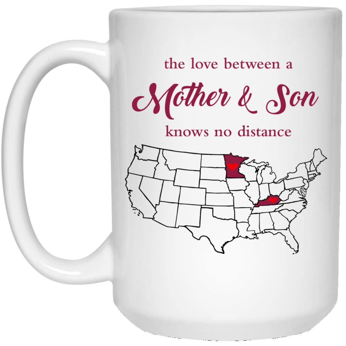 Minnesota Kentucky The Love Between Mother And Son Mug - Mug Teezalo