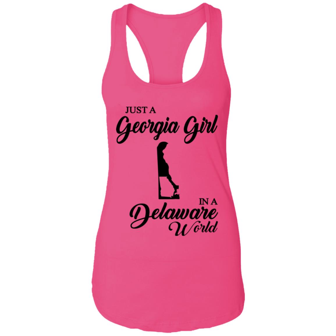 Just A Georgia Girl In A Delaware World T-Shirt - T-Shirt Teezalo