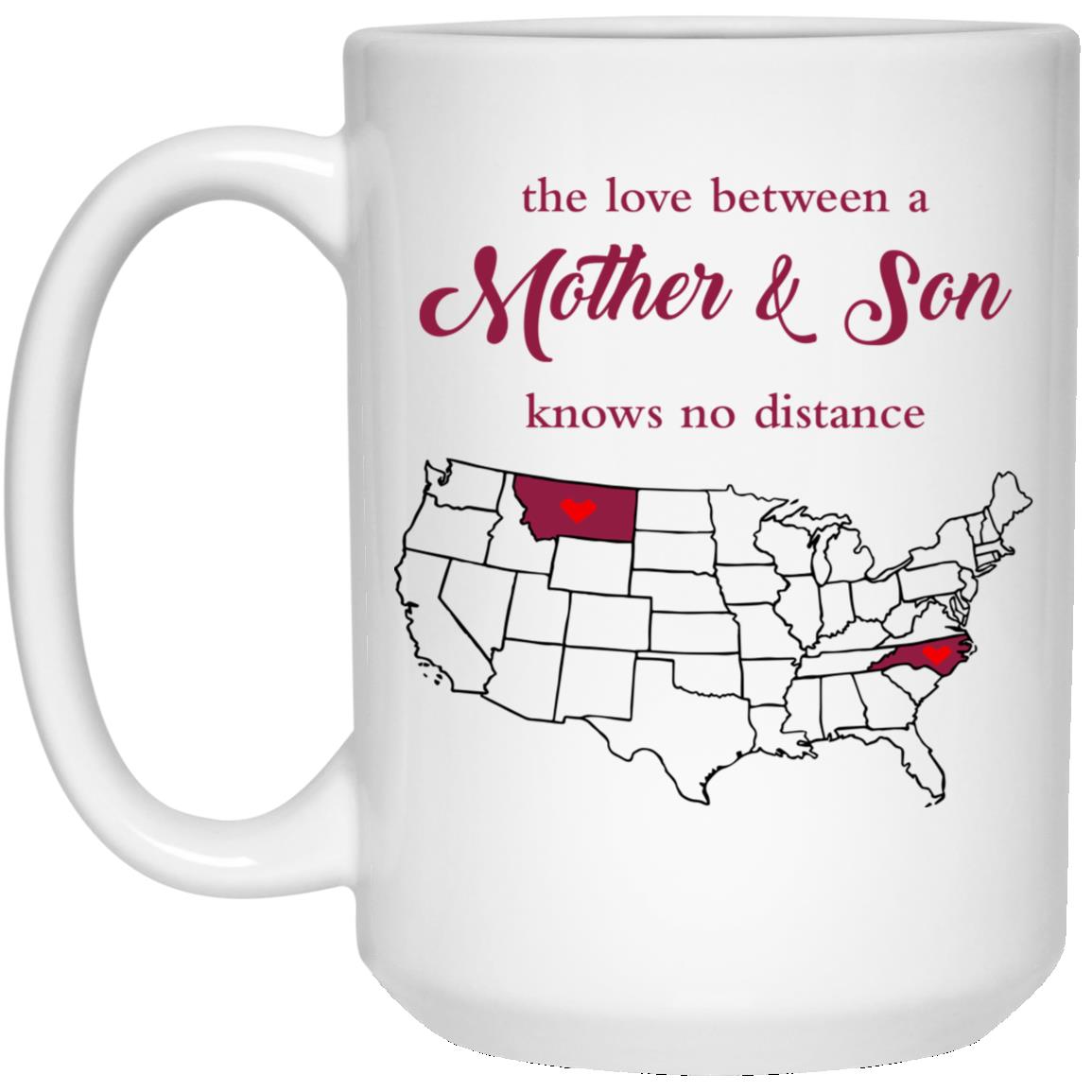 Montana North Carolina The Love Between Mother And Son Mug - Mug Teezalo