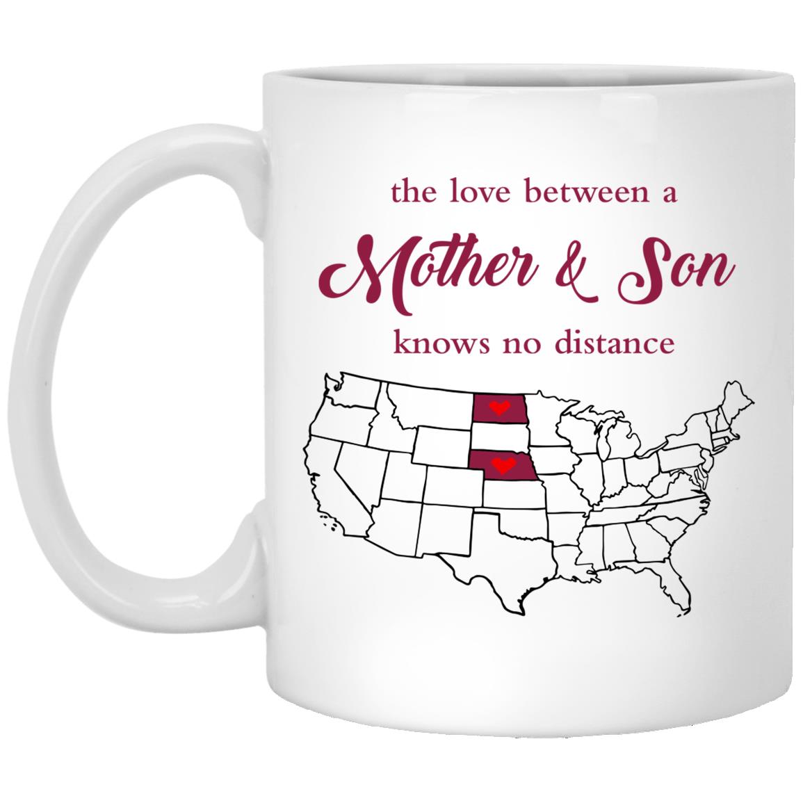 North Dakota Nebraska The Love Between Mother And Son Mug - Mug Teezalo