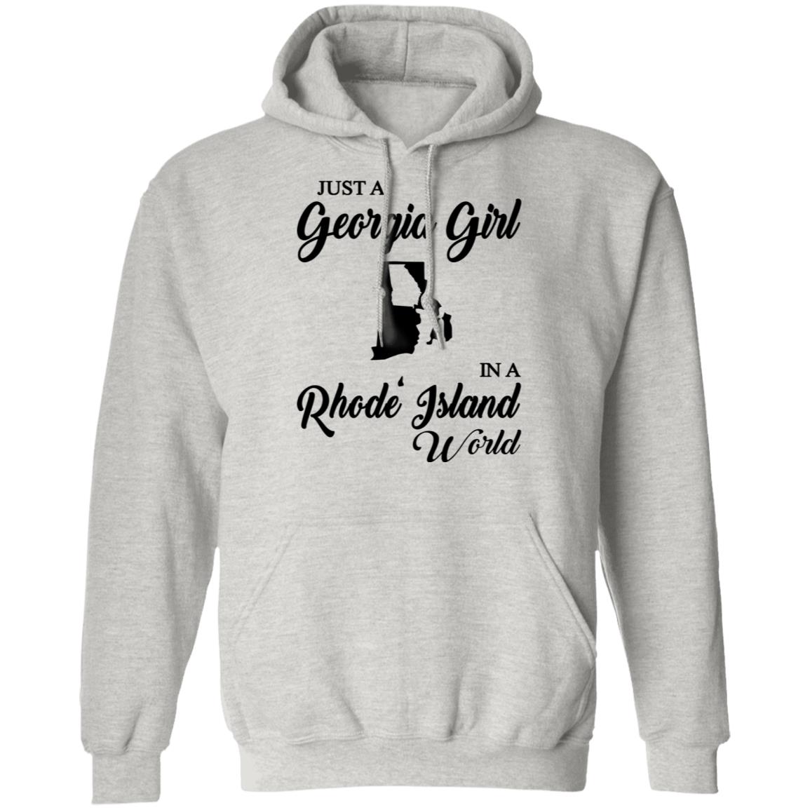 Just A Georgia Girl In A Rhode Island World T-Shirt - T-Shirt Teezalo