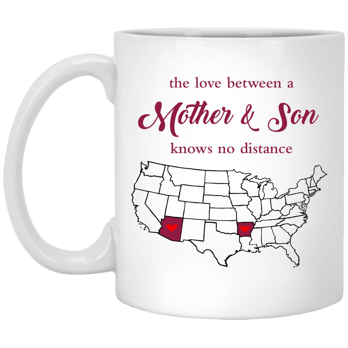 Arizona Arkansas The Love Between Mother And Son Mug - Mug Teezalo