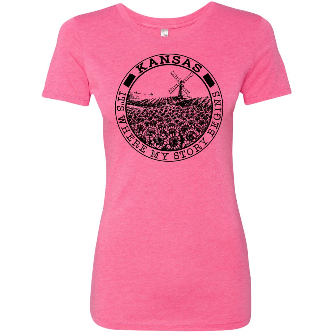 Kansas It's Where My Story Begins T-Shirt - T-shirt Teezalo