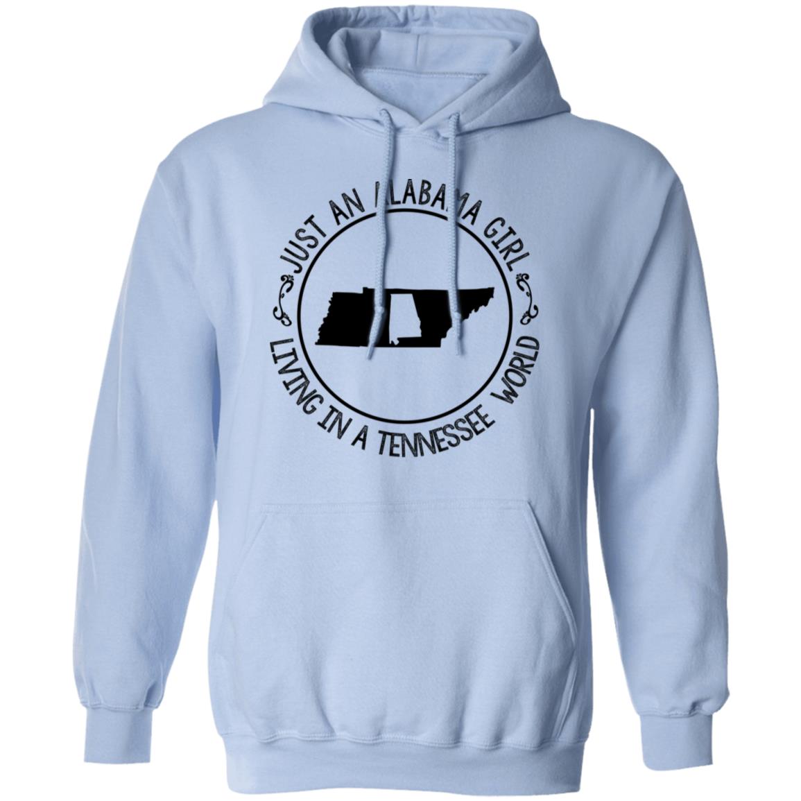 Alabama Girl Living In Tennessee World T-Shirt - T-shirt Teezalo