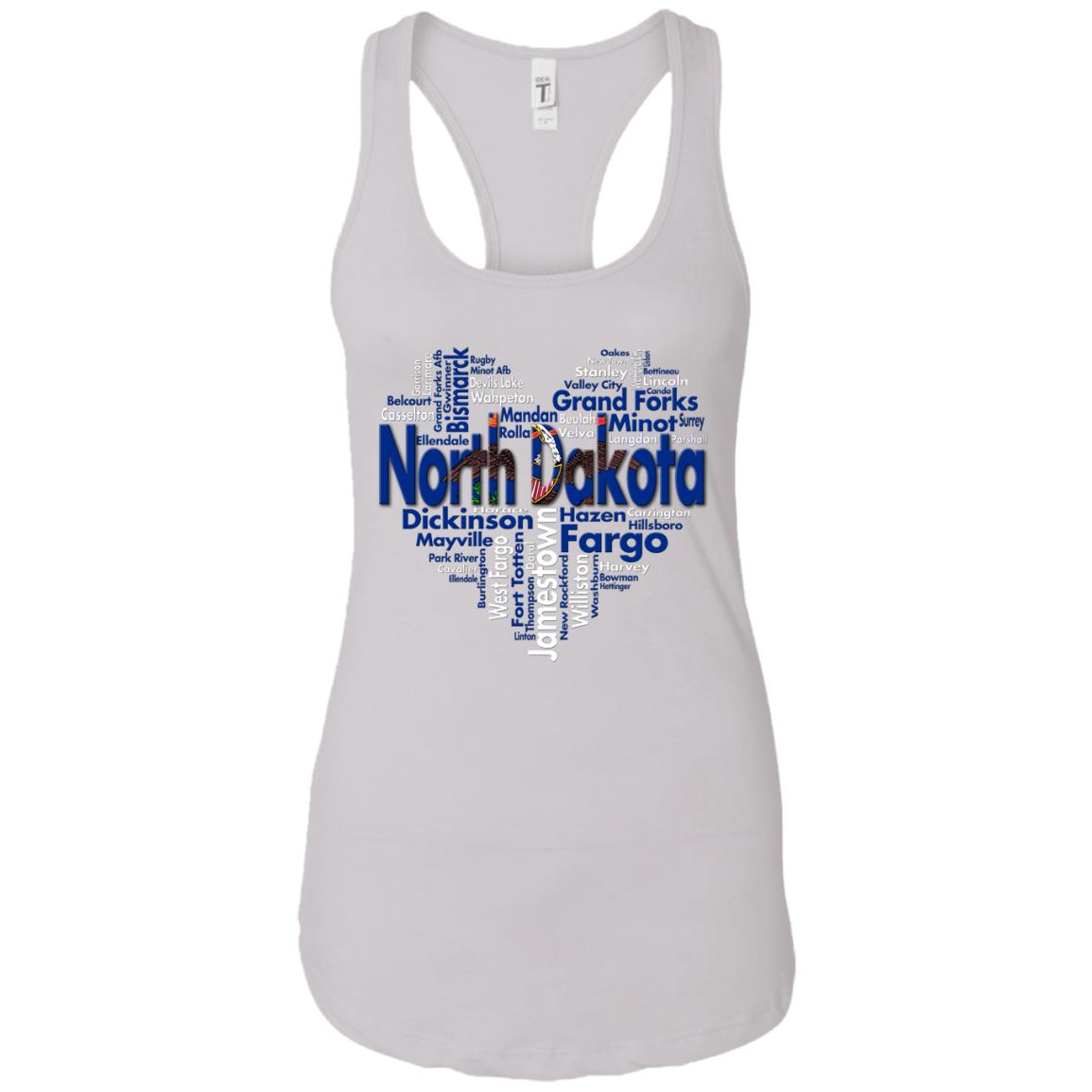 North Dakota Heart City T-Shirt - T-shirt Teezalo