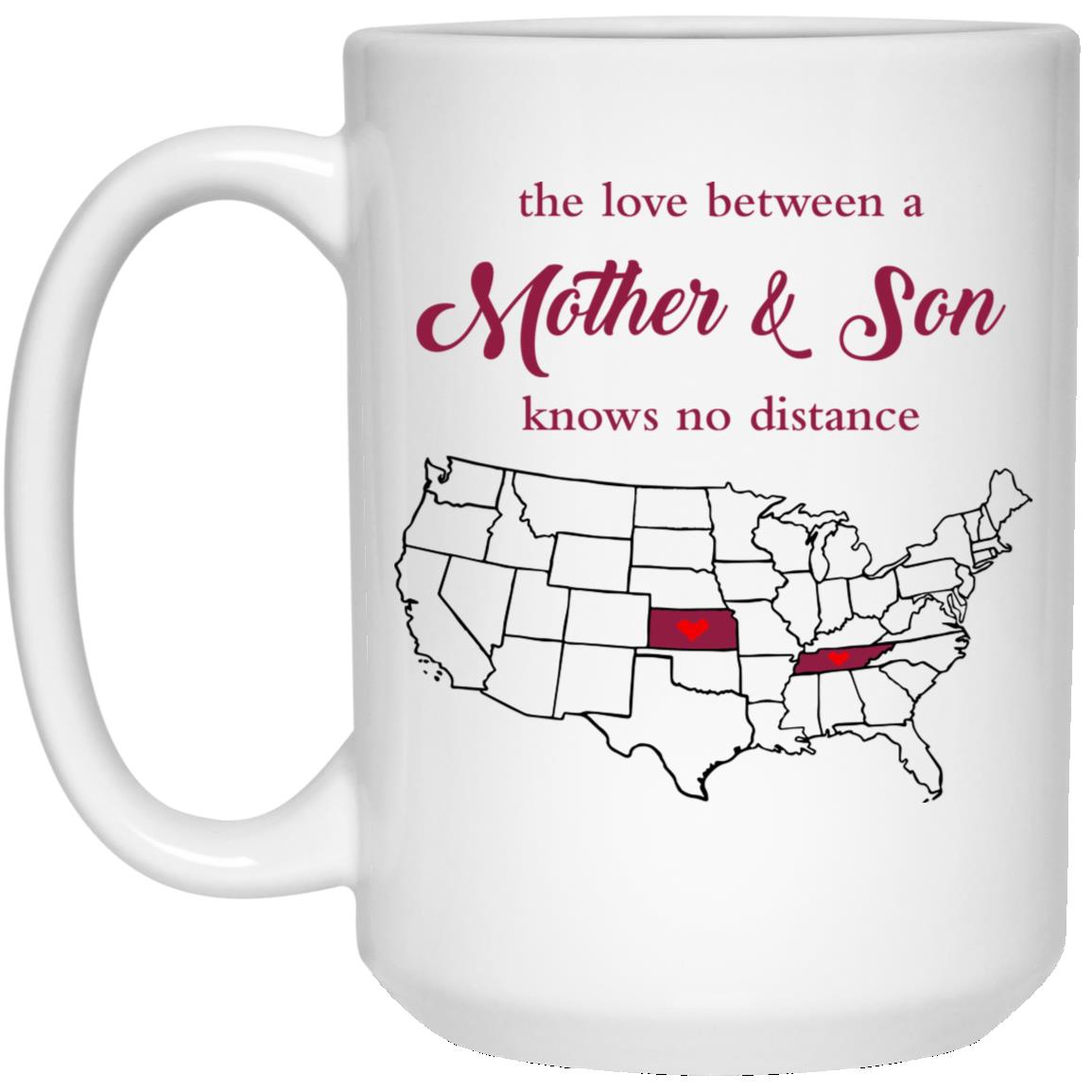 Tennessee Kansas The Love Between Mother And Son Mug - Mug Teezalo