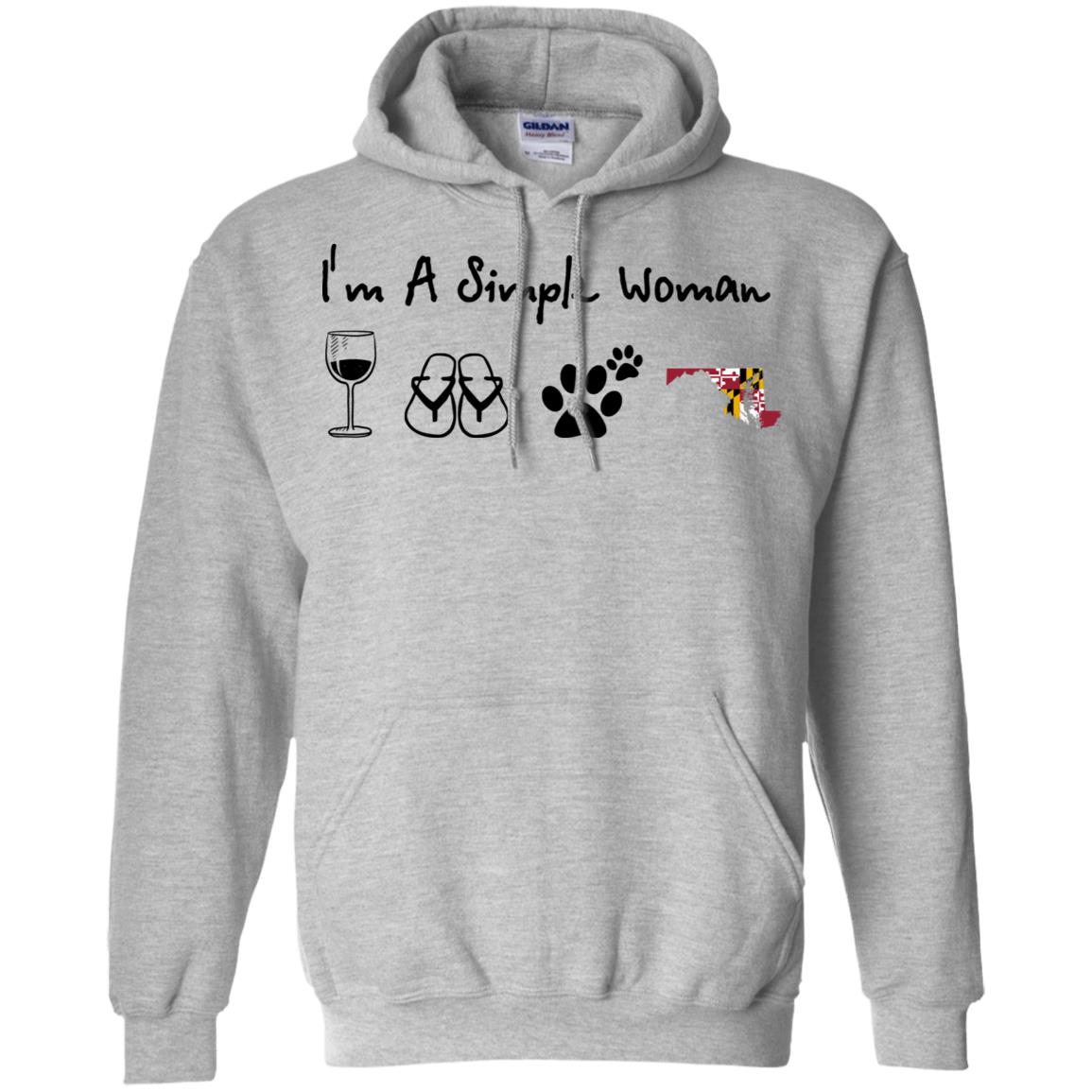 I Am A Simple Maryland Girl Hoodie - Hoodie Teezalo