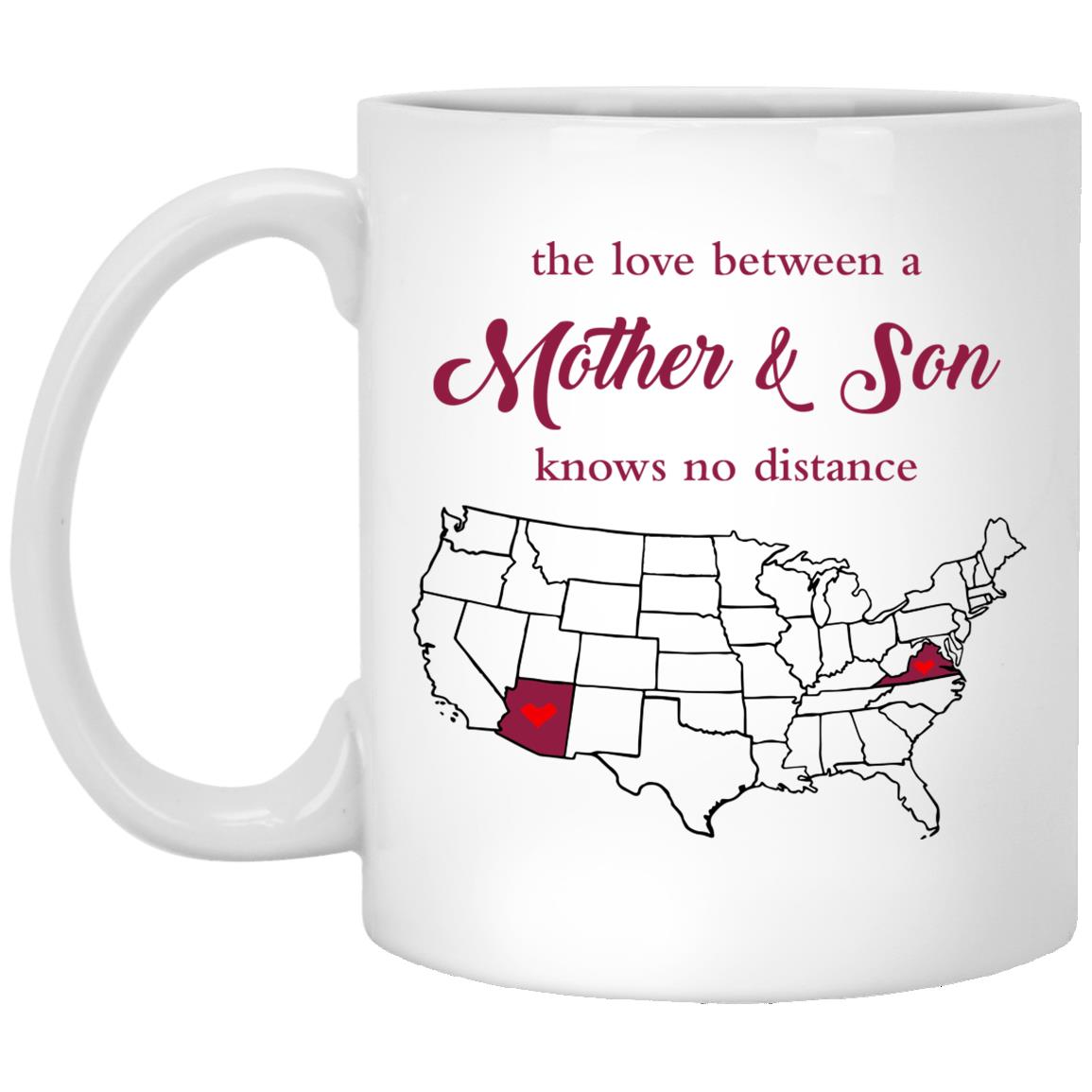 Arizona Virginia The Love Between Mother And Son Mug - Mug Teezalo