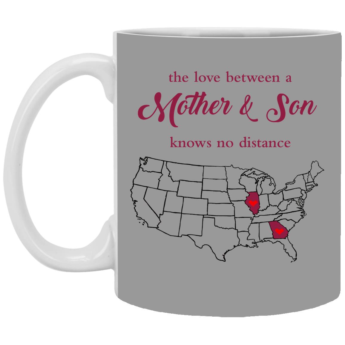 Illinois Georgia The Love Between Mother And Son Mug - Mug Teezalo