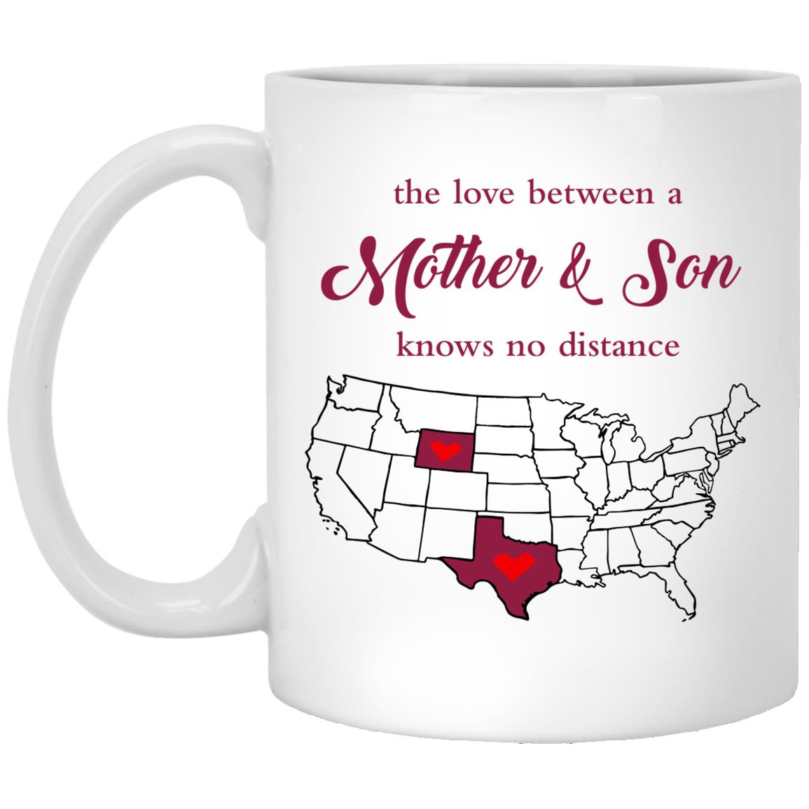 Wyoming Texas The Love Between Mother And Son Mug - Mug Teezalo