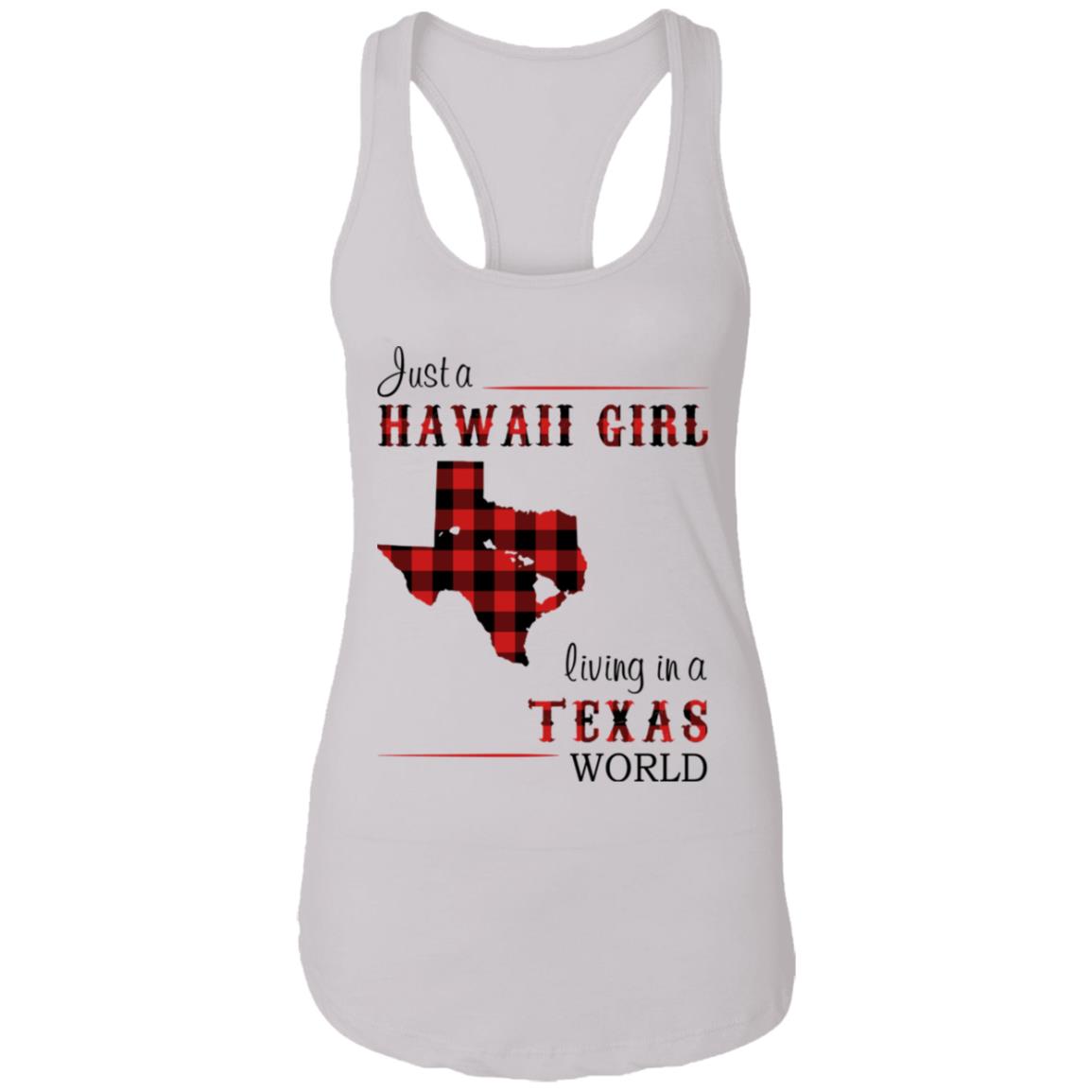 Just A Hawaii Girl Living In A Texas World T-shirt - T-shirt Teezalo