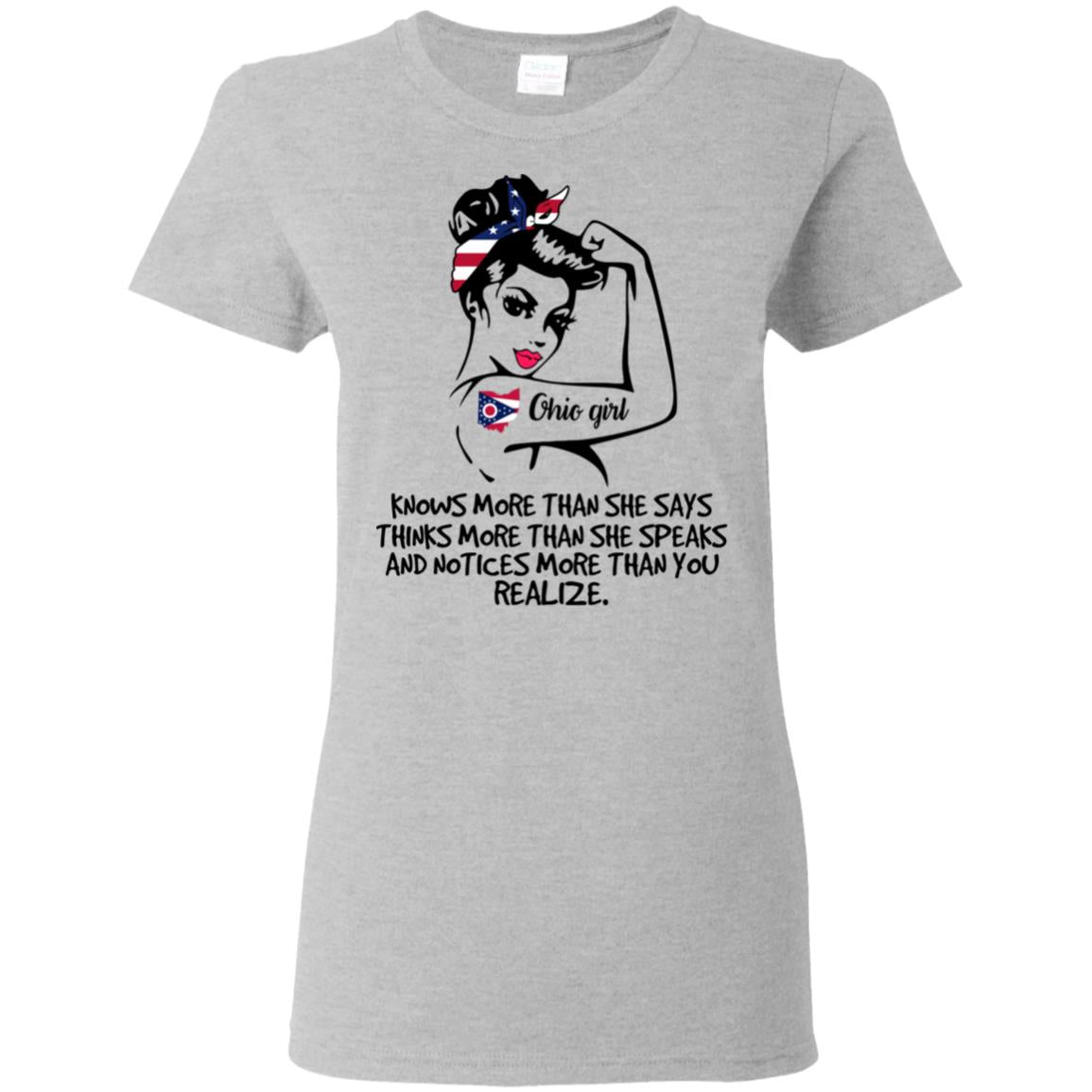 Ohio Girl Knows More Than She Says T-Shirt - T-shirt Teezalo