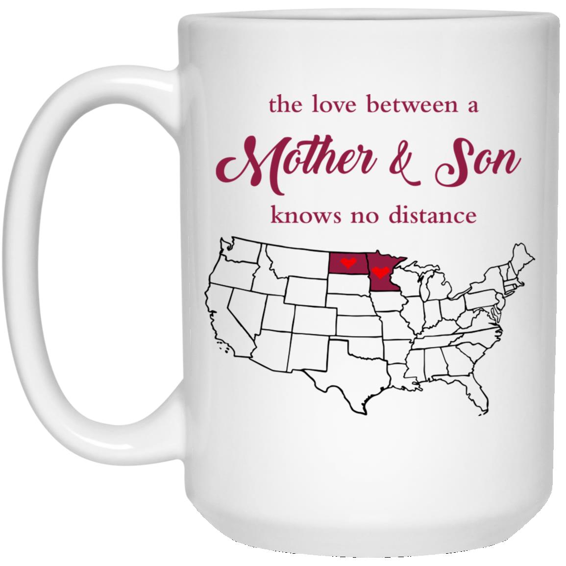 Minnesota North Dakota The Love Between Mother And Son Mug - Mug Teezalo