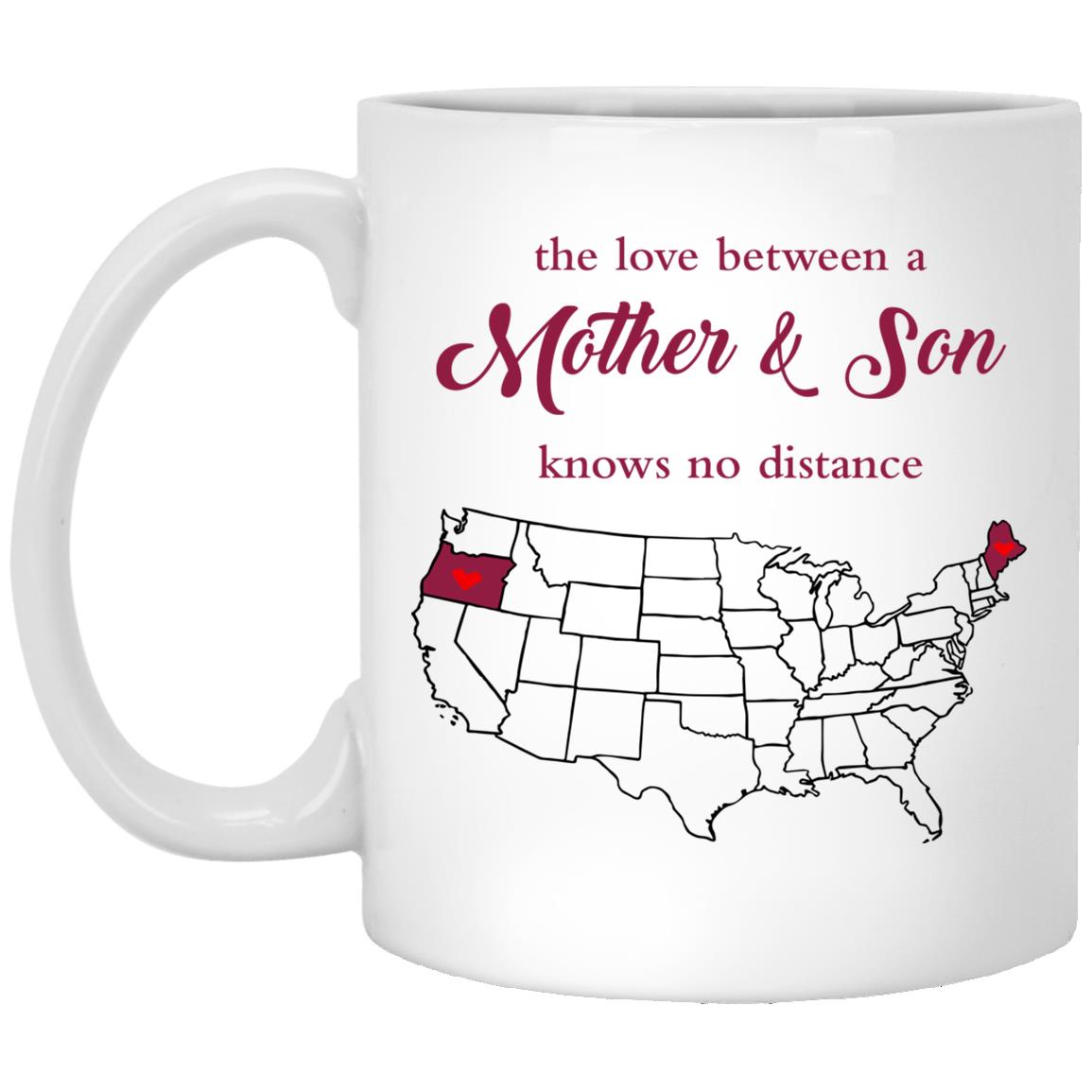 Maine Oregon The Love Between Mother And Son Mug - Mug Teezalo