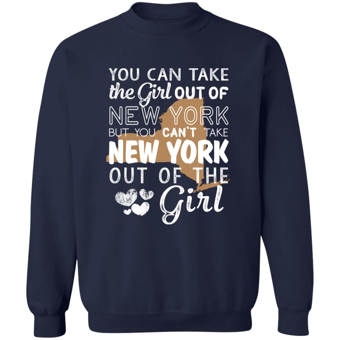 Proud New York Girl T-shirt You Take The Girl Out of New York - T-shirt Teezalo