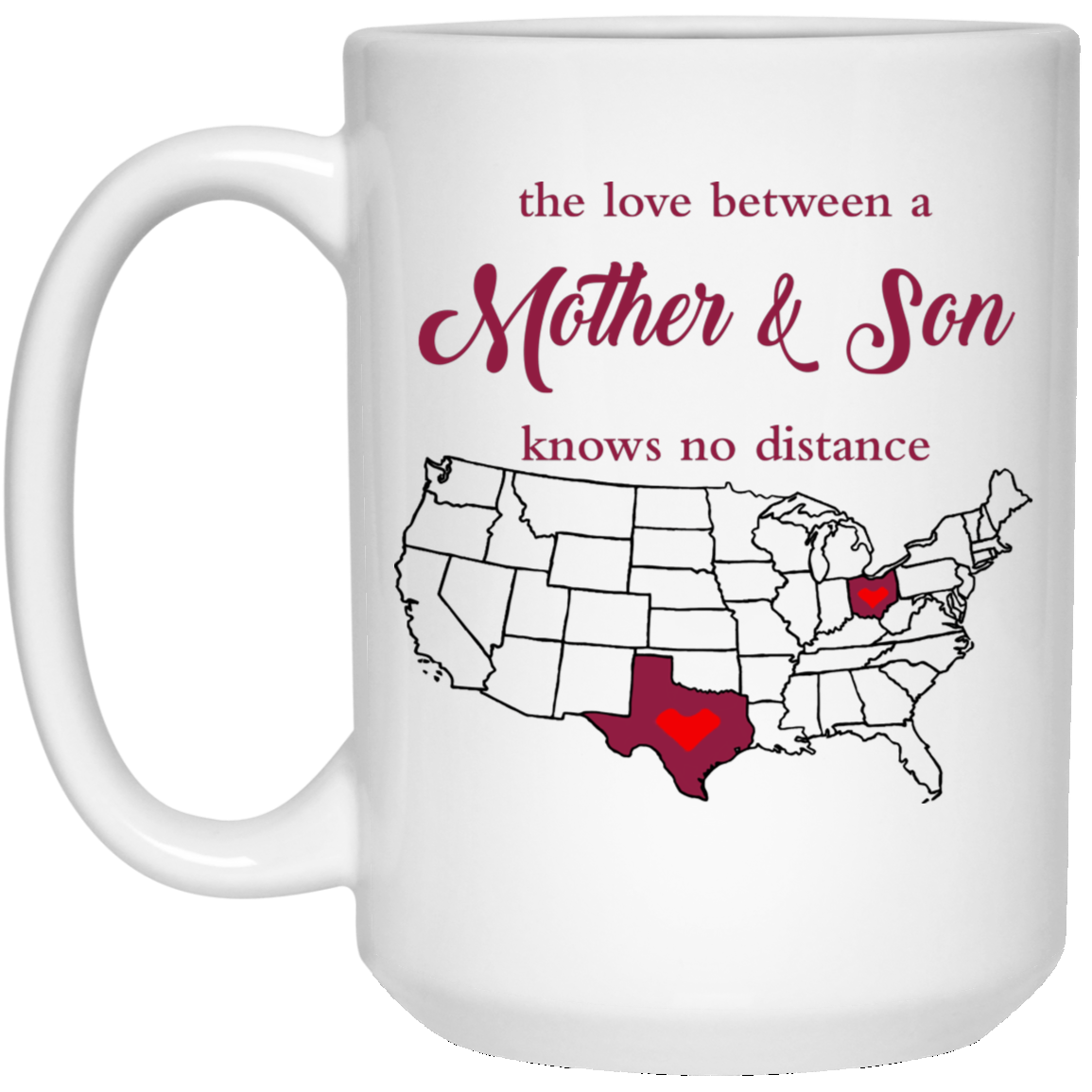 Ohio Texas The Love Mother And Son Mug - Mug Teezalo