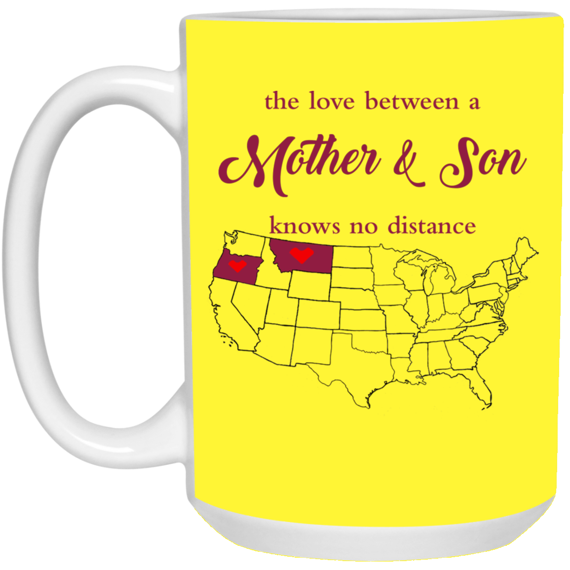 Montana Oregon The Love Mother And Son Mug - Mug Teezalo