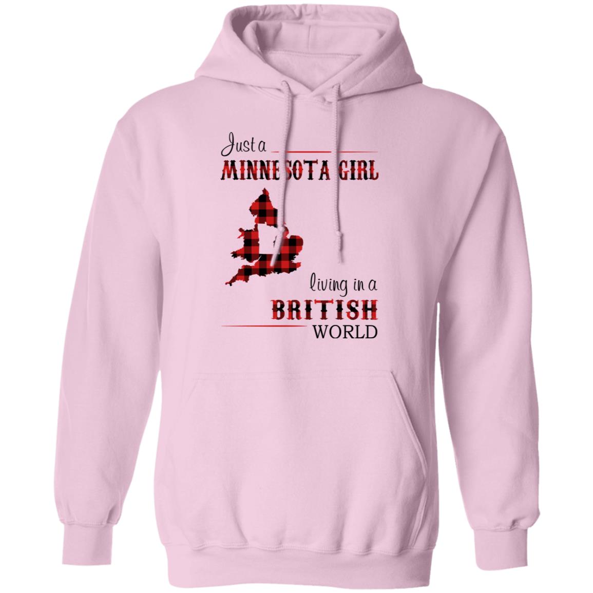 Just A Minnesota Girl Living In A British World T Shirt - T-shirt Teezalo