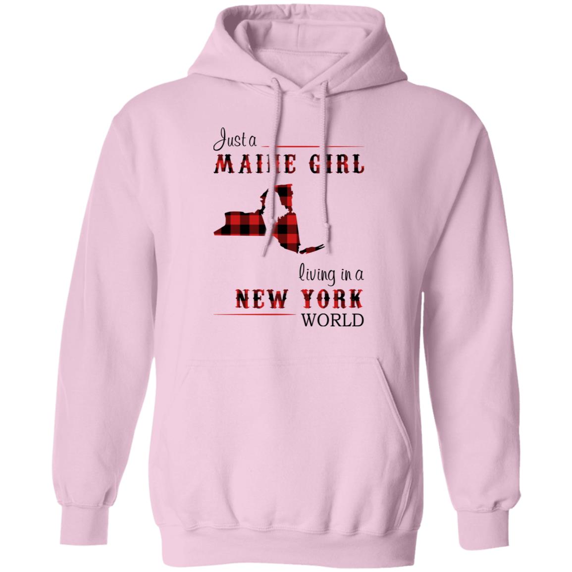 Just A Maine Girl Living In A New York World T-Shirt - T-shirt Teezalo