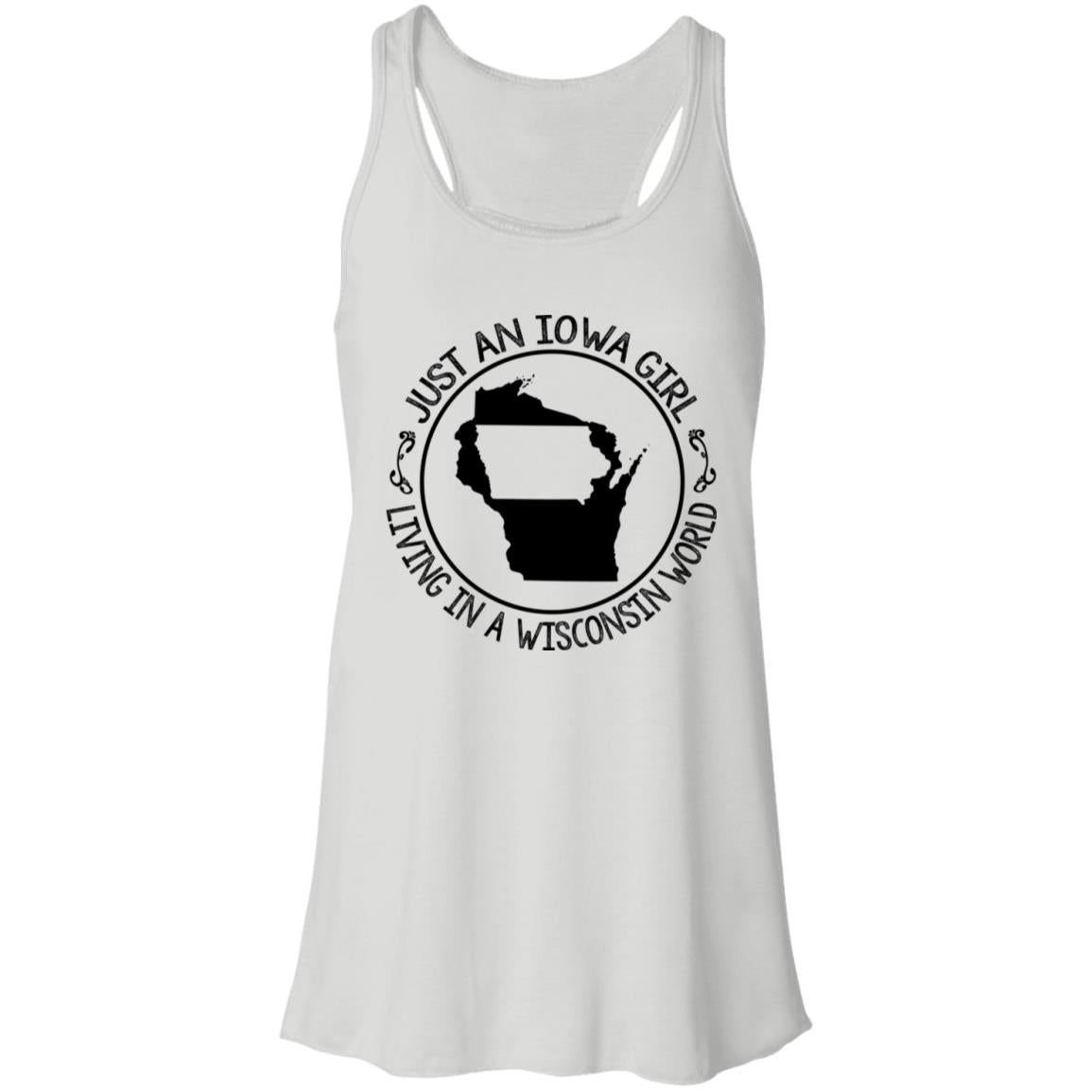 Iowa Girl Living In A Wisconsin World T- Shirt - T-shirt Teezalo