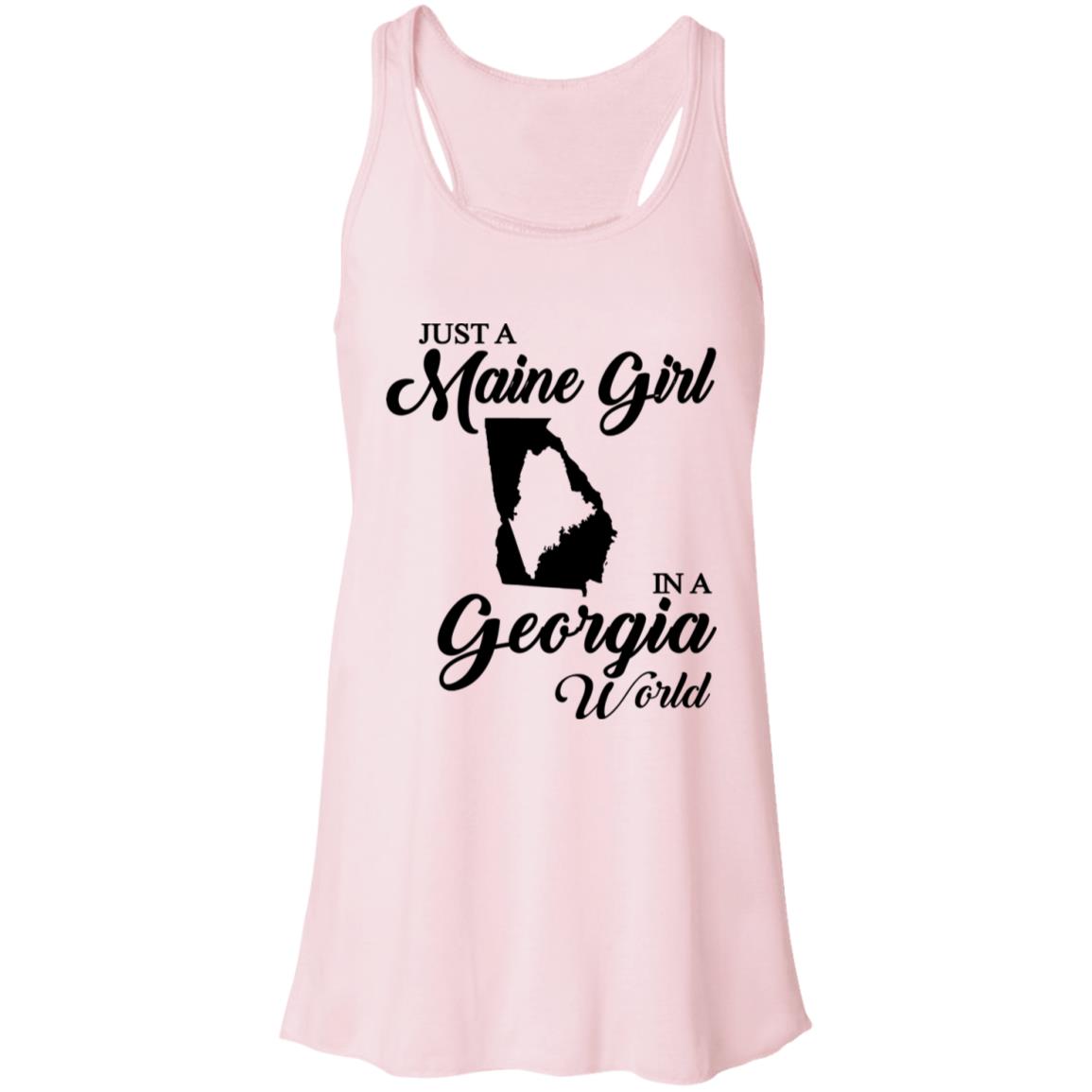 Just A Maine Girl In A Georgia World T-Shirt - T-shirt Teezalo