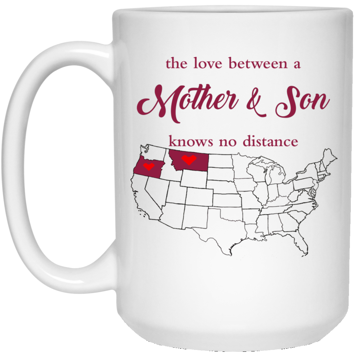 Montana Oregon The Love Mother And Son Mug - Mug Teezalo