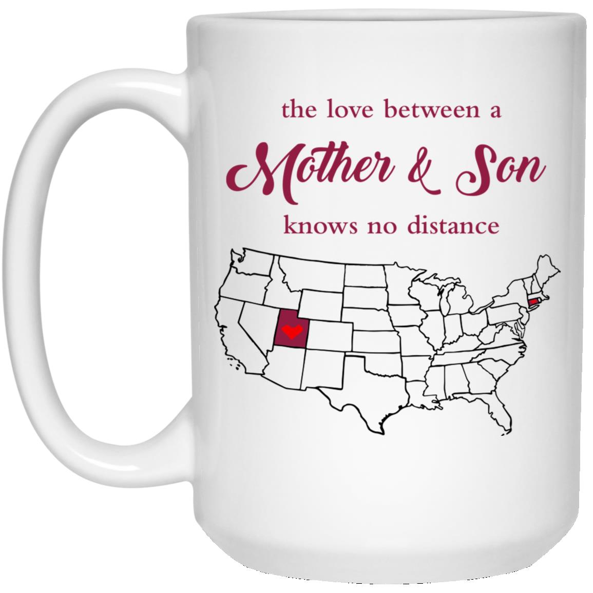 Connecticut Utah The Love Between Mother And Son Mug - Mug Teezalo
