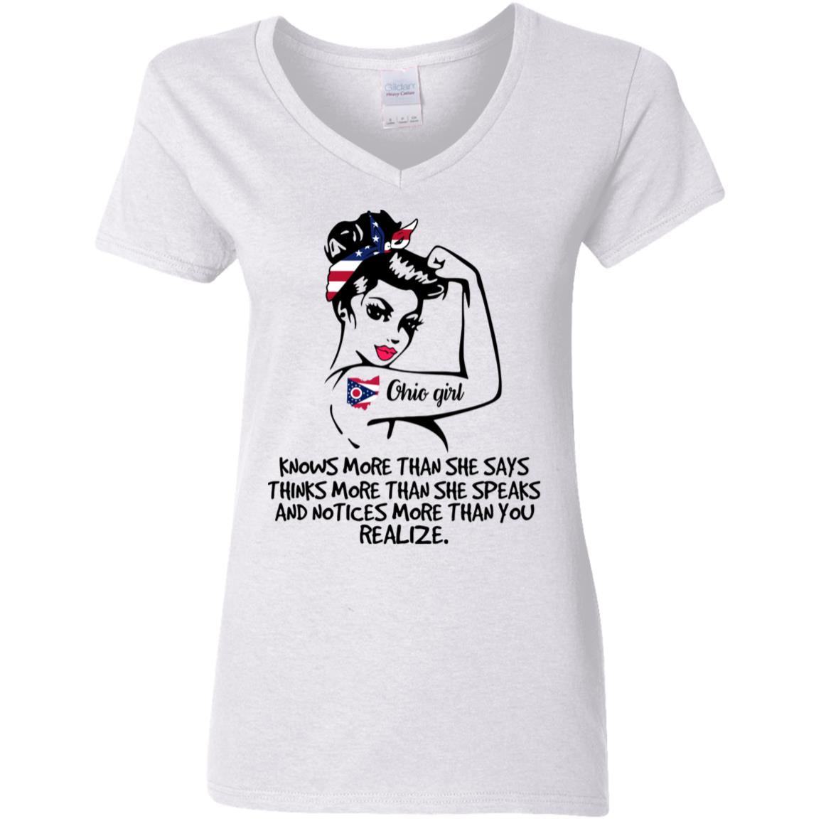 Ohio Girl Knows More Than She Says T-Shirt - T-shirt Teezalo