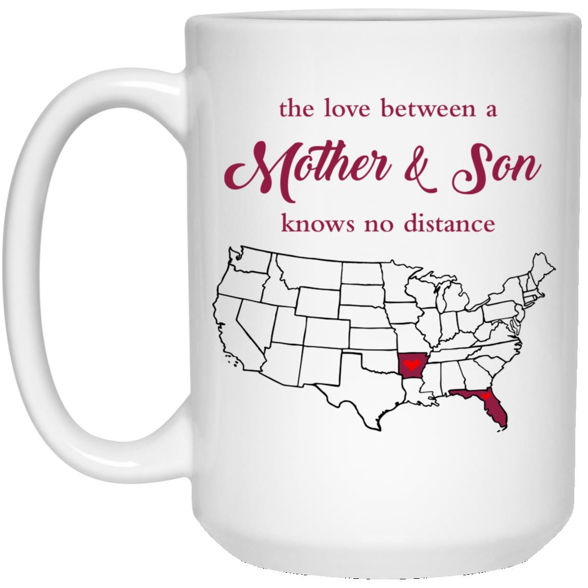 Florida Arkansas The Love Between Mother And Son Mug - Mug Teezalo