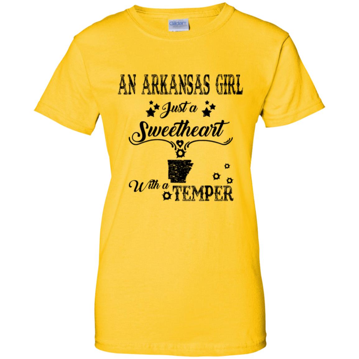 An Arkansas Girl Just A Sweetheart With A Temper T-Shirt - T-shirt Teezalo