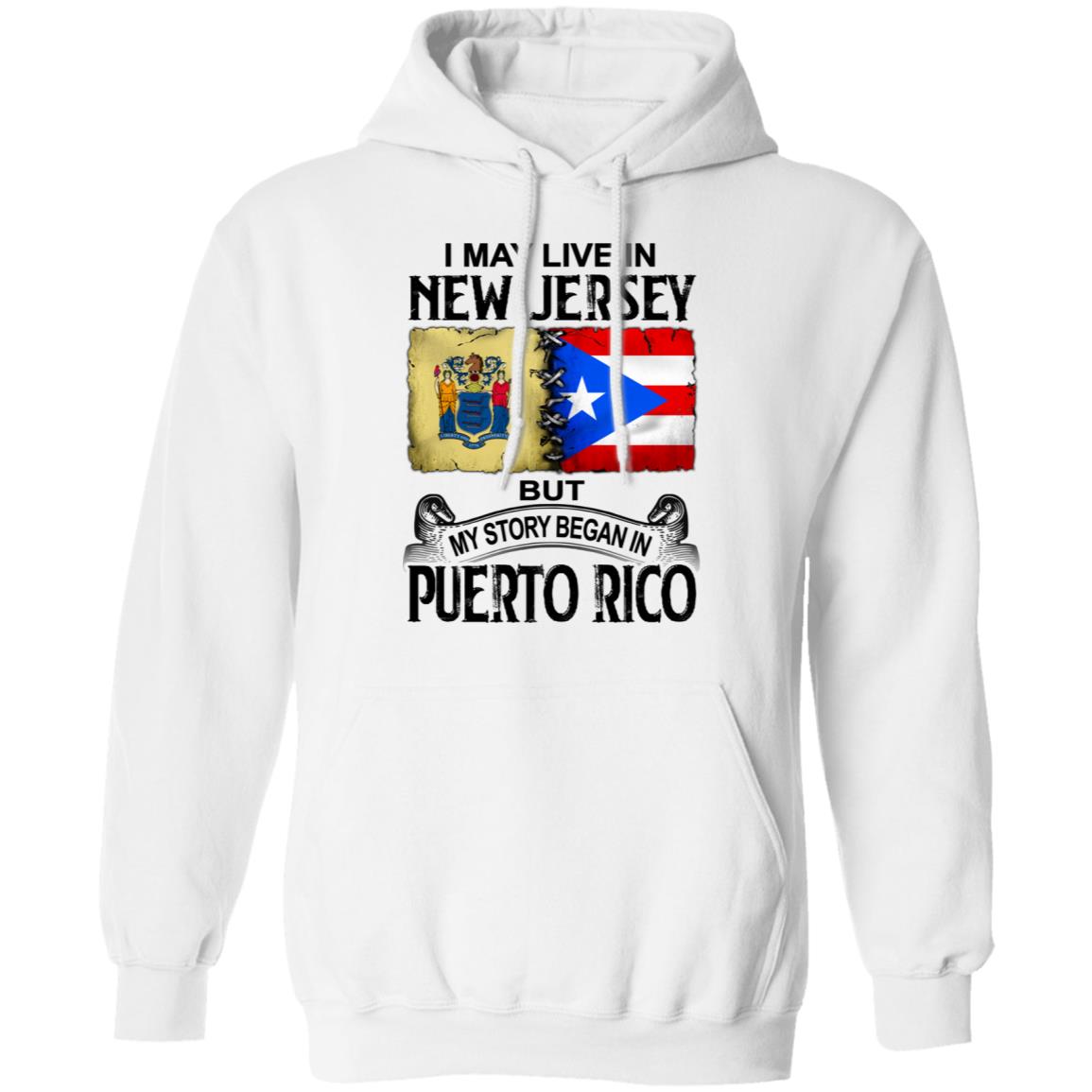 I Live In New Jersey But My Story Began In Puerto Rico T Shirt - T-shirt Teezalo