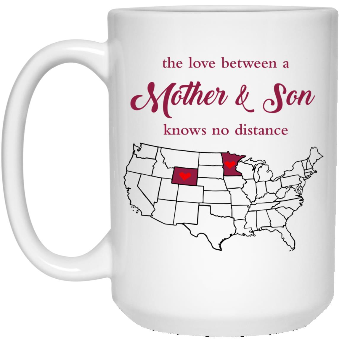 Minnesota Wyoming The Love Between Mother And Son Mug - Mug Teezalo