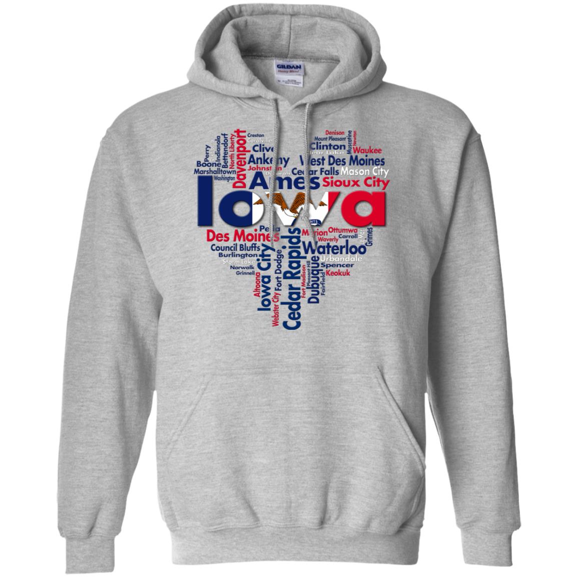 Iowa City Heart T- Shirt - T-shirt Teezalo