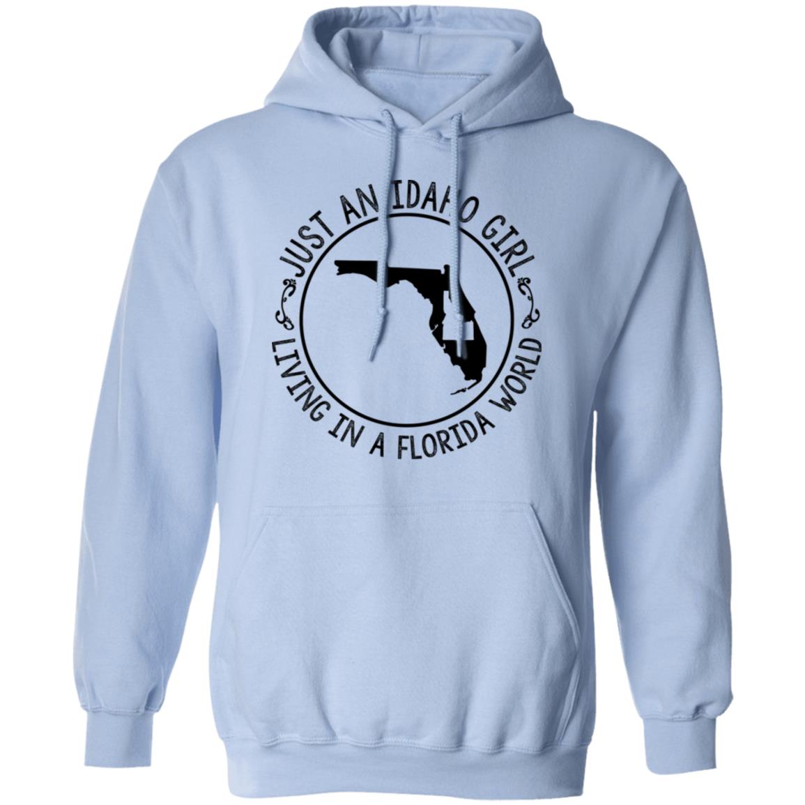 Idaho Girl Living In Florida World T - Shirt - T-shirt Teezalo