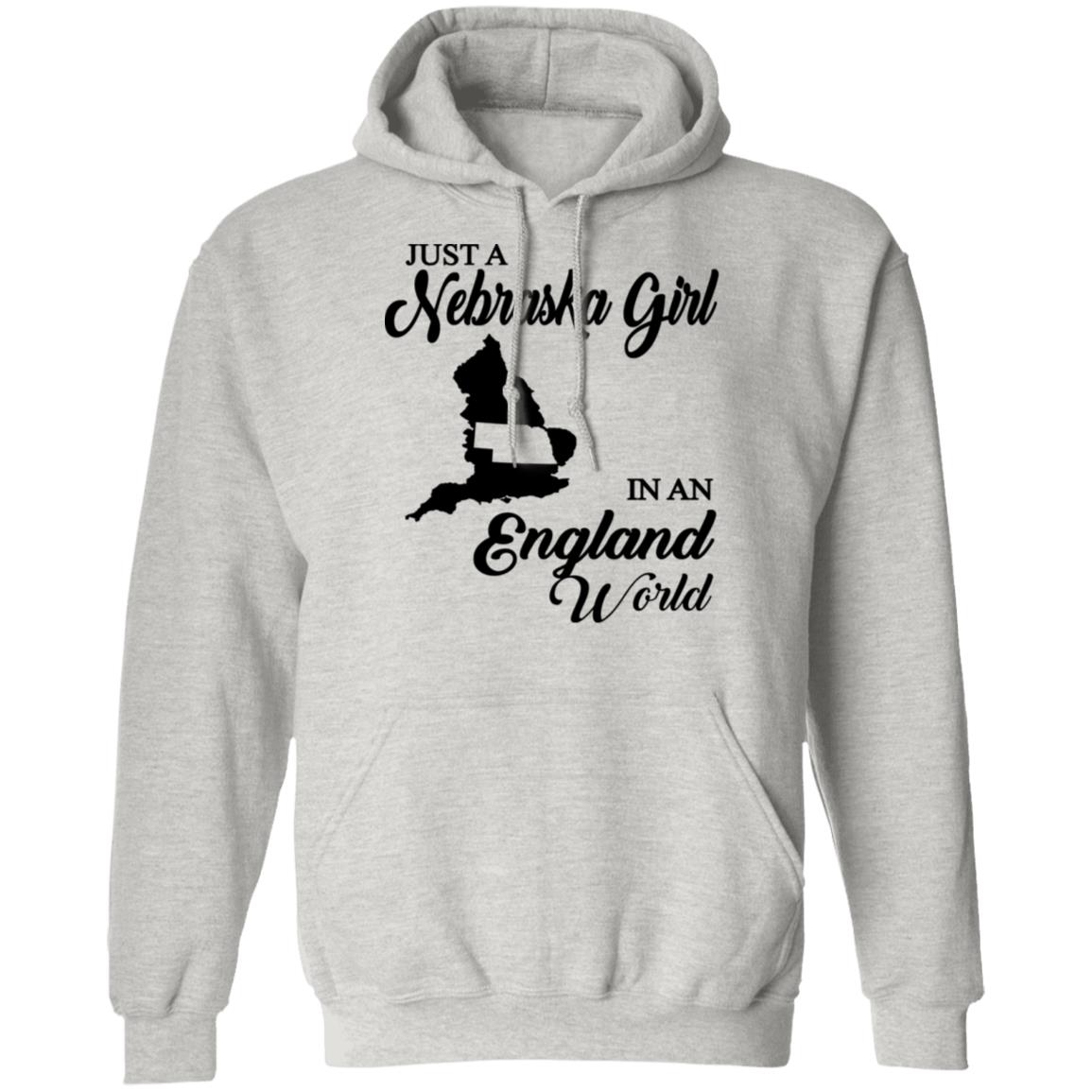 Just A Nebraska Girl In An England World T-Shirt - T-shirt Teezalo