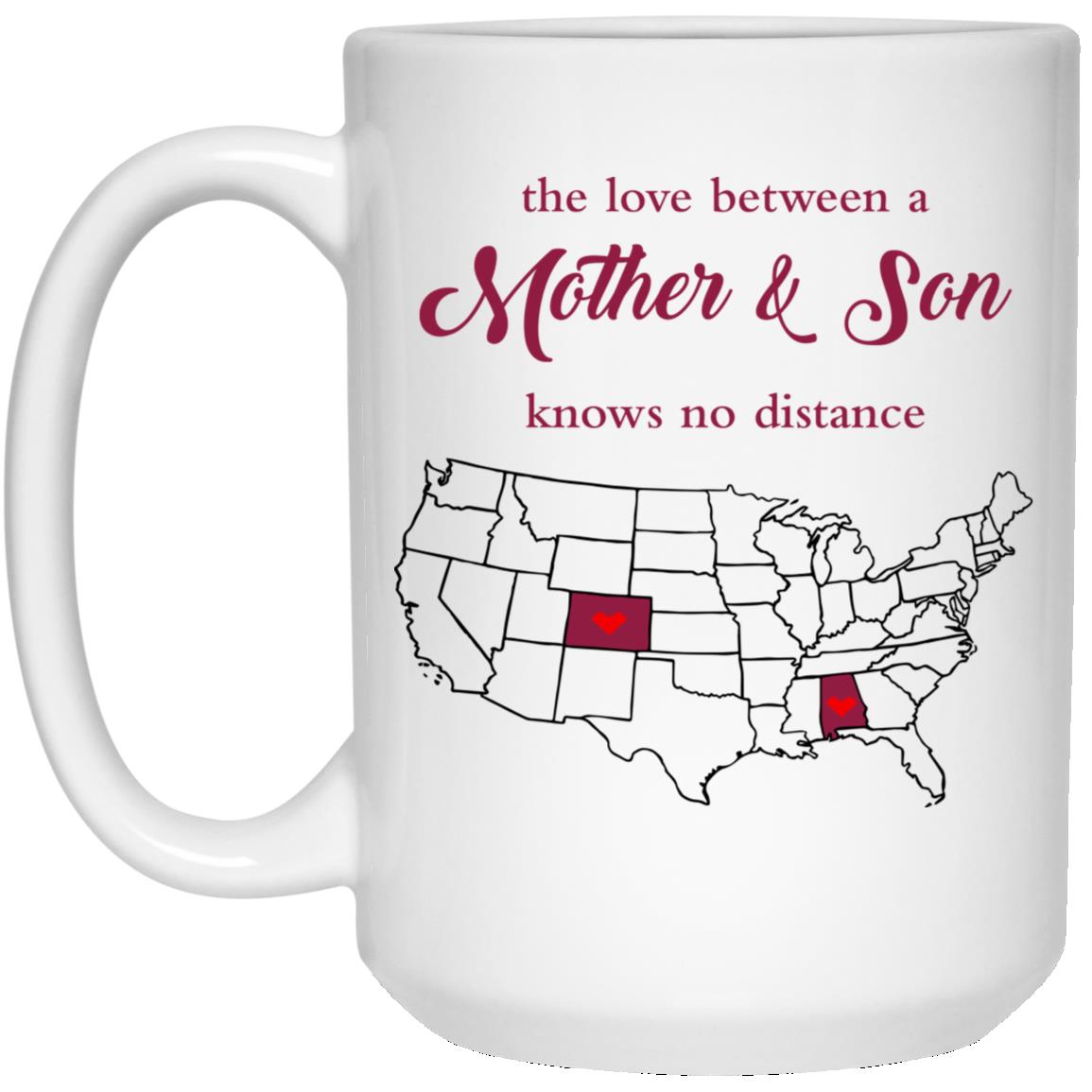 Colorado Alabama The Love Between Mother And Son Mug - Mug Teezalo