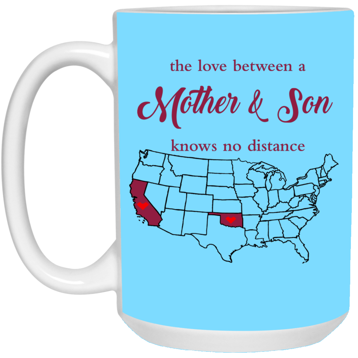 Oklahoma California The Love Mom And Son Mug - Mug Teezalo