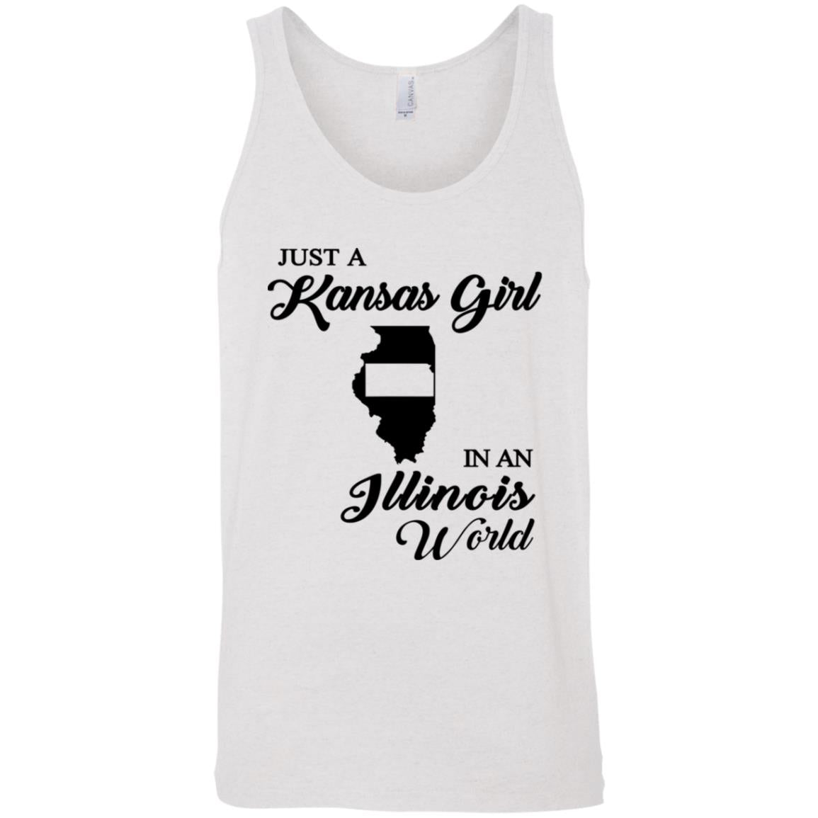 Just A Kansas Girl In An Illinois World T-Shirt - T-shirt Teezalo