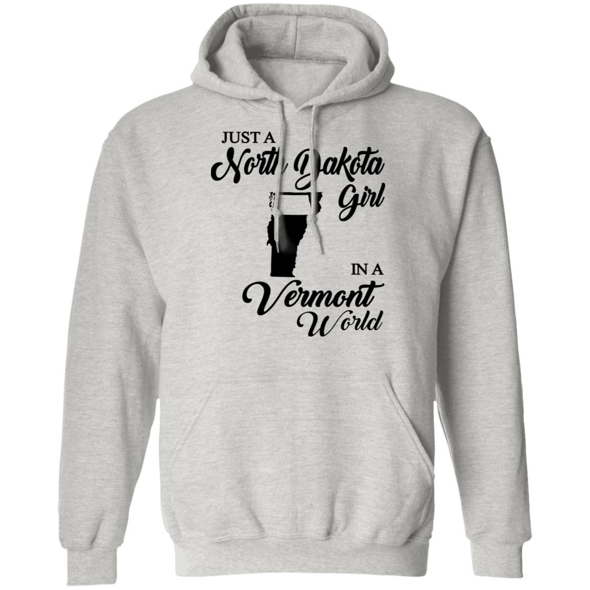 Just A North Dakota Girl In A Vermont World T Shirt - T-shirt Teezalo
