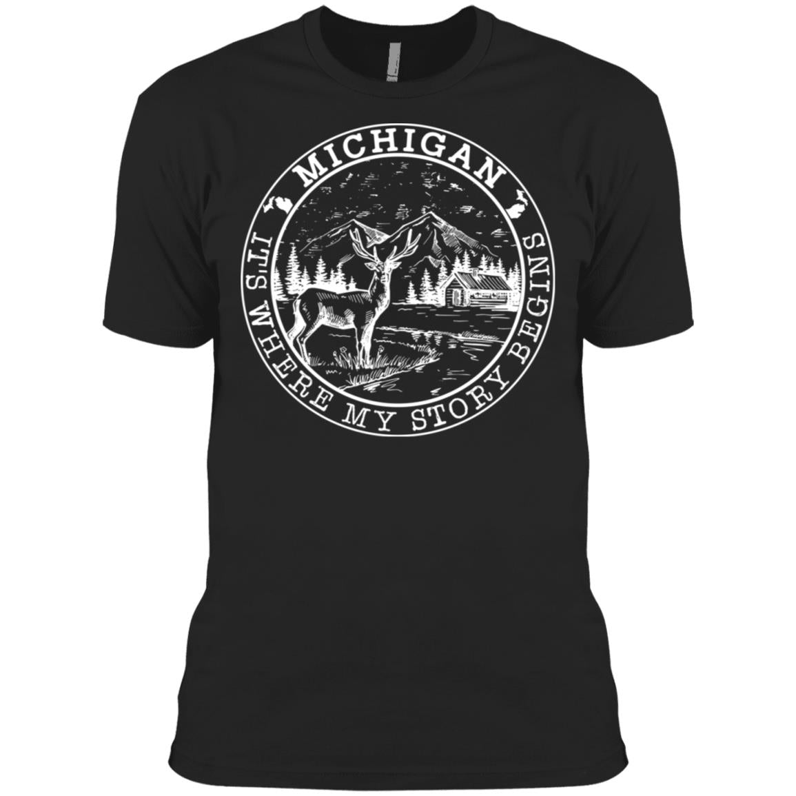 Michigan It's Where My Story Begins T-Shirt - T-shirt Teezalo