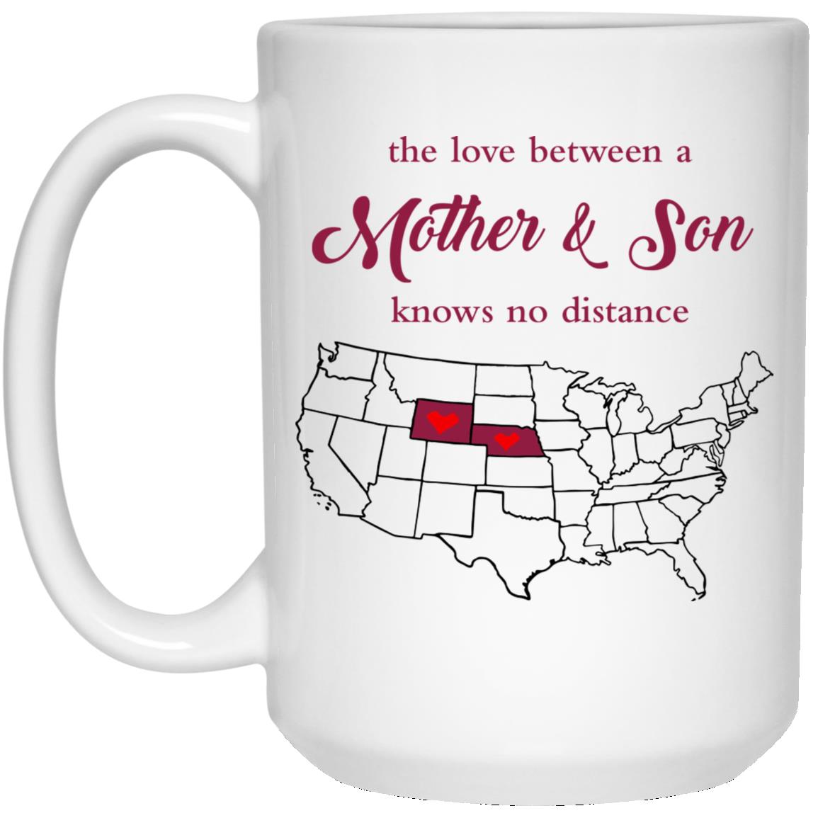 Wyoming Nebraska The Love Between Mother And Son Mug - Mug Teezalo