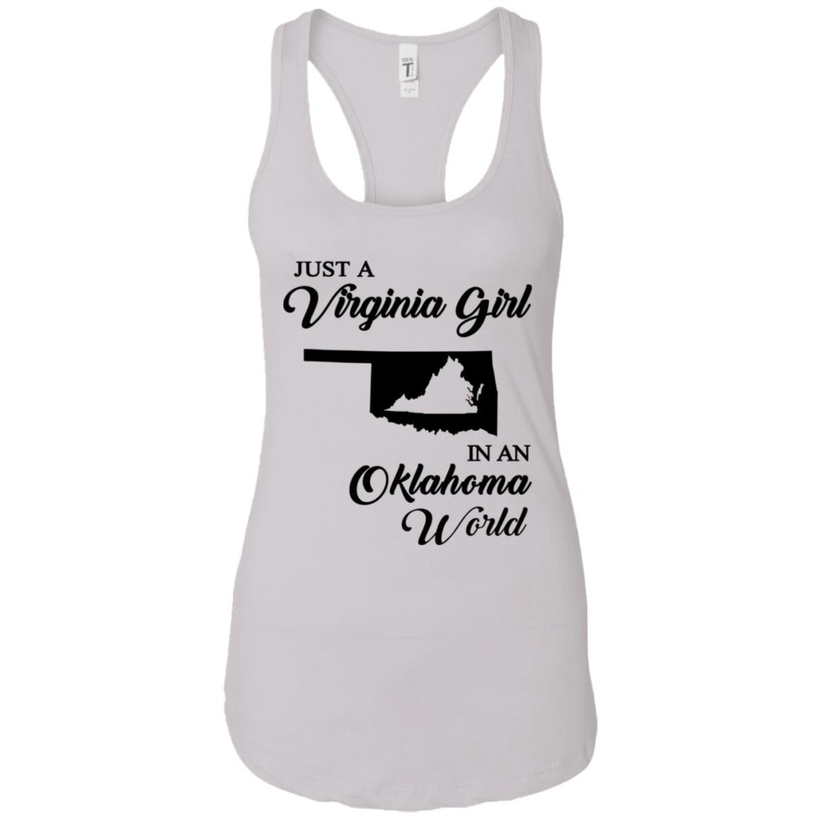 Just A Virginia Girl In An Oklahoma World T-Shirt - T-shirt Teezalo