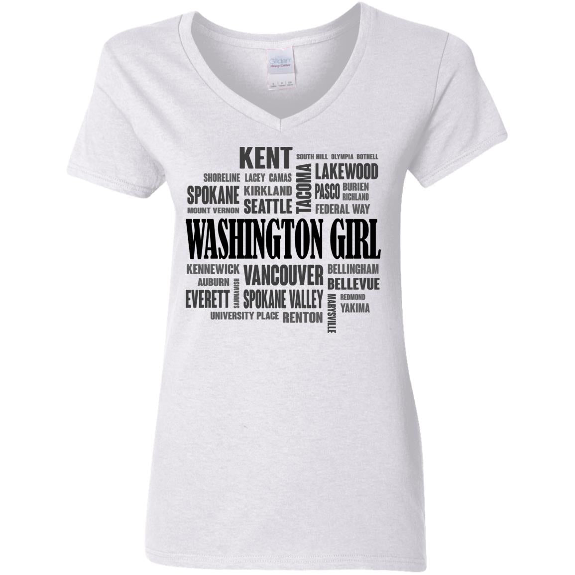 Washington Girl & City T-Shirt - T-shirt Teezalo